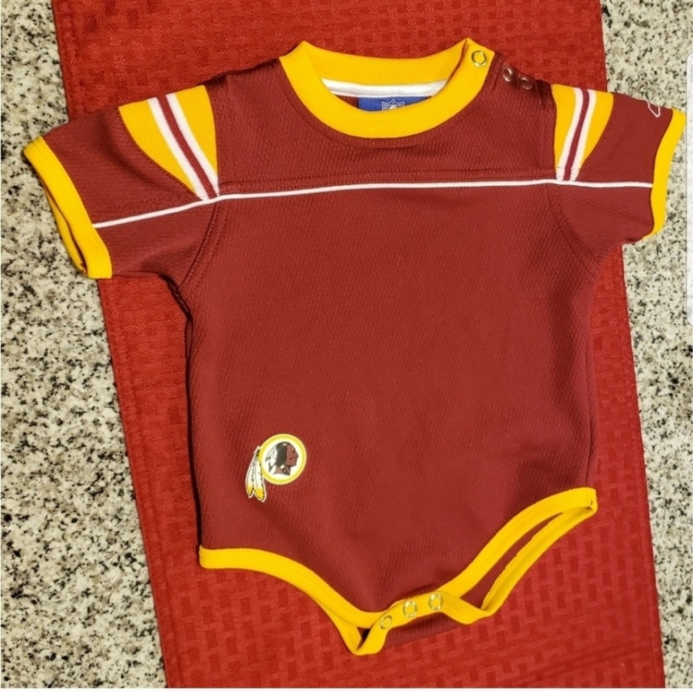 Washington Red Skins 6 to 9 months one piece.